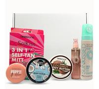 Self Tanning Kit, 6 Pieces - Facial Mist, Mousse, 3-in-1 Mitt, Scrub, Coconut Butter & Bronzing Pearls for Face & Body Glow (Ultra Dark)