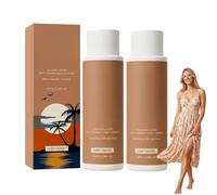 Self Tanning Lotion Fake Tan Tanning Moisturiser, Fast Bronzing Sunbed Cream and Outdoor Tan Enhancer - Deep Natural Glow with Oil-Rich, Water-Resistant and Hydrating Formula (2Pc)