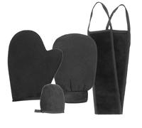 Self Tanning Mitt Applicator Set 4-Piece Double Sided Self Tan Mitt | with Mini Tanning Glove, Exfoliate Mitt, and Ultra Soft Microfiber Back Lotion Applicator, Apply Lotion