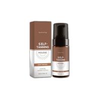 Self Tanning Mousse, Organic Tanning Mousse for Light Bronze Glow, Streak Free Finish, Clear Tanning Foam for Face Body, Daily Sunless Tanner for Women and Men (1pc)