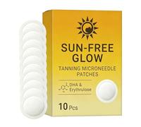 Self Tanning Patches Mic-ro Needle 10PCS, Sunless Bronzing Glow Stickers, Natural Gradual Tan, Pa-inless & No Sun Needed, Suitable for All Skin Types, Holiday Beauty, Travel Ready, Ideal for Women Men