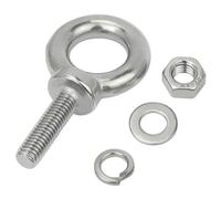 Self Tapping Eye Bolt,1pcs Shoulder EyeNuts Ring M14~ M30 Lifting Nuts 304 Stainless Steel Extended Screw Eyebolt Set With(M24x36mm)