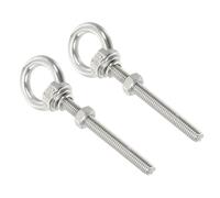 Self Tapping Eye Bolt,2pcs Bolts M3*16~500MM Extended Long Stainless Steel 304 Metric Thread Lifting Eye-bolt Screw With Nut And Washer(M3X100mm)