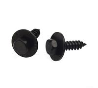 Self-tapping Hex Washer Head Screws 4.8 X 19 Mm Black for Automotive Trim Seals Sheet Metal Fixing - 20-piece Pack No Pre-drilling Required