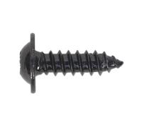 Self Tapping Screw 4.8 x 16mm Flanged Head Black Pozi Pack of 100 - Sealey BST48