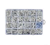 Self Tapping Screw Nut Kit with 296 Pieces Made from Stainless Steel and 24 Size Assortments for Applications