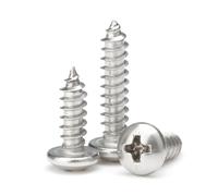 Self tapping screws 200pcs M1.4 M1.5 Length 2-12mm Small 304 Stainless Steel Cross Phillips Pan Round Head Self Tapping Screw(2MM,M1.4 (200pcs))(12mm,M1.4 (200pcs))