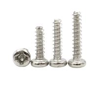 Self Tapping Screws 30/50/100pcs Grade 4.8 Carbon Steel Phillips Cross Recessed Round Head Self-tapping Flat Tail Screws M1.2 .7 M2 .6 M3 M4 M5(3.0mm,M1.7 (100pcs))