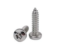 Self-tapping screws 5/20pcs M2.9 M3.5 M3.9 M4.2 M4.8 6.3 304 Stainless Steel Six Lobe Tamper Proof Torx Pan Round Head &Pin Self-tapping Screws(10pcs M4.2x9.5mm)