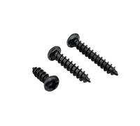 Self-tapping screws 50/200pcs M1 M1.2 M1.4 M1.7 M2 M2.3 M2.6M3 M3.5 M4 GB845 Black Steel Small Cross Round Pan Head Self-tapping Screw(12mm,100pcs M2.3)