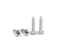 Self-tapping screws 50pcs M1 M1.2 M1.4 M1.7 M1.8 M2 M2.2 M2.3 M2.6 Mini 304 stainless steel Cross Pan Round Head Self tapping Screw(13mm,M1.8)