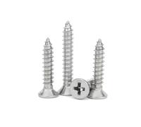 Self-tapping screws 50pcs Mini 304 Stainless Steel Cross Flat Countersunk Head Self-tapping Screw M1 M1.2 M1.4 M1.7 M2 M2.6 M3 M3.5 M4(13mm,M1.2)