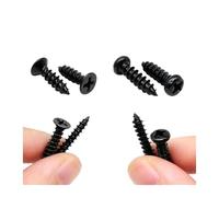 Self Tapping Screws Black Steel Small Flat Countersunk Cross Round Pan Head Self-tapping Screw(Pan head,8MM_M2.3)