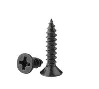 Self Tapping Screws Black Steel Small Micro Cross Flat Countersunk Head Self Tapping Screws(8mm,M1.7x 100Pieces)