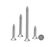 Self Tapping Screws, Self Tapping Countersunk Screws 304 Stainless Steel Cross Recessed M3-M6 Assortment Pack(M3.5(55PCS)*18mm)