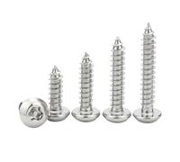 Self Tapping Screws, Stainless Steel Torx Pan Head Security Screw With Pin Multiple Sizes 304 Stainless Steel(M4.8x45mm)