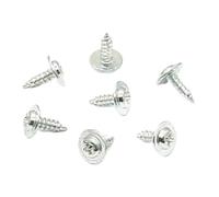 Self Tapping Screws, Wood Screws Phillips Round Button Flange Head With Washer Self Tapping Carbon Steel Multicolor M1-M2 Pack of 50(Black Zinc,M2x4mm)