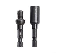 Self-Tapping Socket Adapter, 2-Piece M6-M10 Hanger Bolt & Threaded Insert Driver Tool Set with 1/4 Inch Hex Shank for Power Drill, Chrome Vanadium Steel(M8)