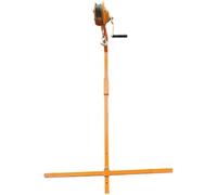 Self-Tensioning Hand Winch with Mount Ideal for Installing Outdoor Air Conditioning Units Elevators 150kg Load Capacity & Easy to Use