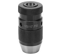 Self - Tightening Drill Chuck, JT33 Taper Shank Chuck for Hand Drill, 1/32-1/2 Inch High Accuracy Clamping Tool with 1-13mm Drill Bit Capacity for Bench and Electric
