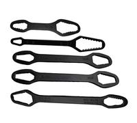 Self Tightening Wrench Set, 5 Piece Double Ended Spanner Kit, Adjustable Grip Repair Tool Set with Strong Steel Build, Auto Locking Mechanic Wrench, Heavy Duty Garage Tool for Home Use