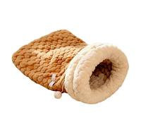 Self-Warming Cat Bed for Indoor Cats, Kittens, Winter Sleeping Bag with Plush Surface, Ideal as a Retreat in the Cold, Promotes Well-being, Security, Easy-Care Design (Gold, One Size)
