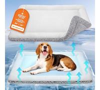 Self Warming Cat Bed, Reversible Warm Cool Cat Bed, Winter Warm Cats Pad & Summer Cooling Cats Mat, Soft Pet Mat for Kitty & Small Dogs, Perfect for Crates, Kennels, Beds, Sofas, Gray, 24"x36"