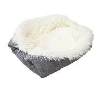 Self Warming Nest - Heated Pet Lounger, 24.02x20.08in soft pet cave, With Calming Soft Material for Indoor Comfort, with Removable Washable Cover for Pets Cave, Sleeping Resting