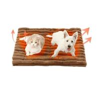 Self Warming Thermal Pet Bed Mat,24-40.94" Thermostatic Sleeping Mat for Cats and Dogs,Self Heating Cat Mat,Self-Warming Pet Crate Pad,Non-Slip&Washable Puppy Blanket,No Risk of Burns (Brown, 61*45cm)