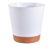 Self Watering For Indoor Use With Transparent Bottom Reservoir And Absorbent Rope To Maintain Optimal Soil Moisture(White 12.7cm)