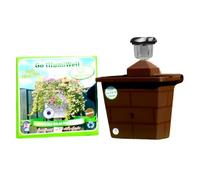 Self-Watering Hanging Fence Planter with Solar Light - 4-in-1 Outdoor Garden Planter for Low-Maintenance Plants - 3L Water Well (Silver/Grey, Brown, Green) Go IllumiWell (Brown)