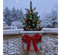 Self-Watering Hanging Fence Planter with Solar Light - 4-in-1 Outdoor Garden Planter for Low-Maintenance Plants - 3L Water Well (Silver/Grey, Brown, Green) Go IllumiWell (Silver)