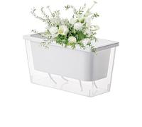 Self-Watering Indoor Planter, Small Rectangular Water Plant Pot for Balcony and Apartment Gardens, Garden Floral Cultivation Box for Easy Plant Care, Balcony Flower Planting