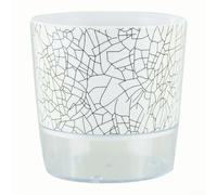 Self Watering Plant 10.5cm Plastic White Modern Design | Lightweight plastic for indoor outdoor use Easy to refill Sl inish suits offices balconies living rooms