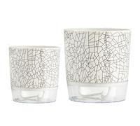 Self Watering Plant Pot 2Pcs Self Watering Planter Self Watering Pots with Deep Reservoir Indoor Plant Pot for Spider Plant, Orchid, African Violet Style 2, Self Watering Pots For Indoor Plants