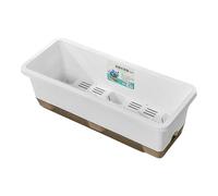 Self-Watering Plant Pot - Automatic Watering | Vegetable Box Indoor with Base & Extraction Holes, Absorbent Cord, for Cuttings Seedlings Herbs African Violets, Window Sill Balcony