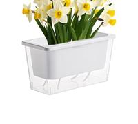 Self-Watering Plant Pot - Garden Flower Planter Box - Rectangular Balcony Fruit Nursery Box For Window Sill Narrow Space