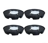 Self-Watering Plant Saucers for 5-Gallon or Smaller Cloth Pots - 4-Pack, 2.8L Capacity, Polypropylene Trays with Automatic Root Watering System, Indoor & Outdoor Use(A)