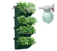 Self Watering Plant Tower, Vertical Garden Planter System, Breathable Stackable Grow Pots, Durable Resin Plant Containers, Modular Vertical Gardening Design, Home Balcony Garden Use