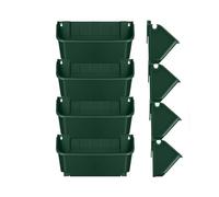 Self Watering Planter, Wall Mounted Growing System, Four Piece Drainage Holder Set with Moisture Control, Plant, Vertical Garden Modular Kit, Strawberry Gardening for Home Use