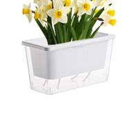 Self-Watering Planter with Built-in Water Reservoir Rectangular Cassette | Water Reserve Pot for Vegetables Apartment Garden Yard Home Window Sill Fruit
