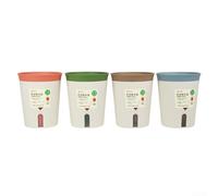 Self Watering Plastic Flower Pot with Double Layer and Mesh Drainage for Garden and Home Use Featuring Large Capacity Water Storage (M coffee brown)