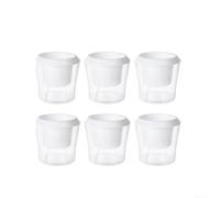 Self-Watering Plastic Plant Pots Set for Clear Water Monitor Modern Design | Transparent pots make monitoring water for easy Set options of 6 8 or 10 Pieces for root aeration promotes healthy growth