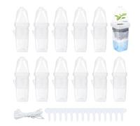 Self Watering Pot - Clear Planter | 2 Inch Nursery Pots for Plants with Humidity Dome, Vent and 150ml Reservoir | for Indoor Propagation, Cuttings, Balcony, Greenhouse
