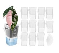 Self Watering Pots - 6cm Plant Pot With Labels,Clear Mini Planter - For Indoor Outdoor Window Sill Garden Patio Balcony Alocasia Tuber African Violet Cuttings Seedling