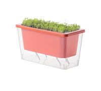 Self Watering Pots for Outdoor Plants Rectangular Narrow Box | Water Reserve Pot for Vegetables Apartment Garden Yard Home Window Sill Fruit