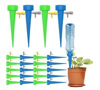 Self Watering Spikes 24 Pcs for Indoor/Outdoor Plants,Self Watering Planter Insert with Adjustable Drip Valve,Auto Vacation Plant Watering Devices,Plants Water System,Self-Watering Stakes (GB24Pcs)