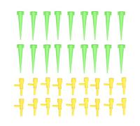 Self Watering Spikes Automatic Plant Watering Devices 18PCS Adjustable Drip Irrigation System with Control Valve Switch for Potted Plants Flowers Vegetables ABS Material 5.2in (Green)