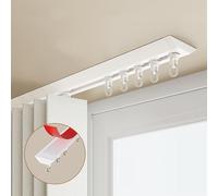 SelfAdhesive Ceiling Curtain Rod No Drill Needed Ideal for Living Room Bedroom Shower Divider Sturdy Design Easy to Install SpaceSaving Solution