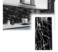 SelfAdhesive Ceiling Tile Panels for Kitchen & Bathroom Waterproof Decorative Wall Stickers Heat Resistant Backsplash Black 20Pack Rectangular Design